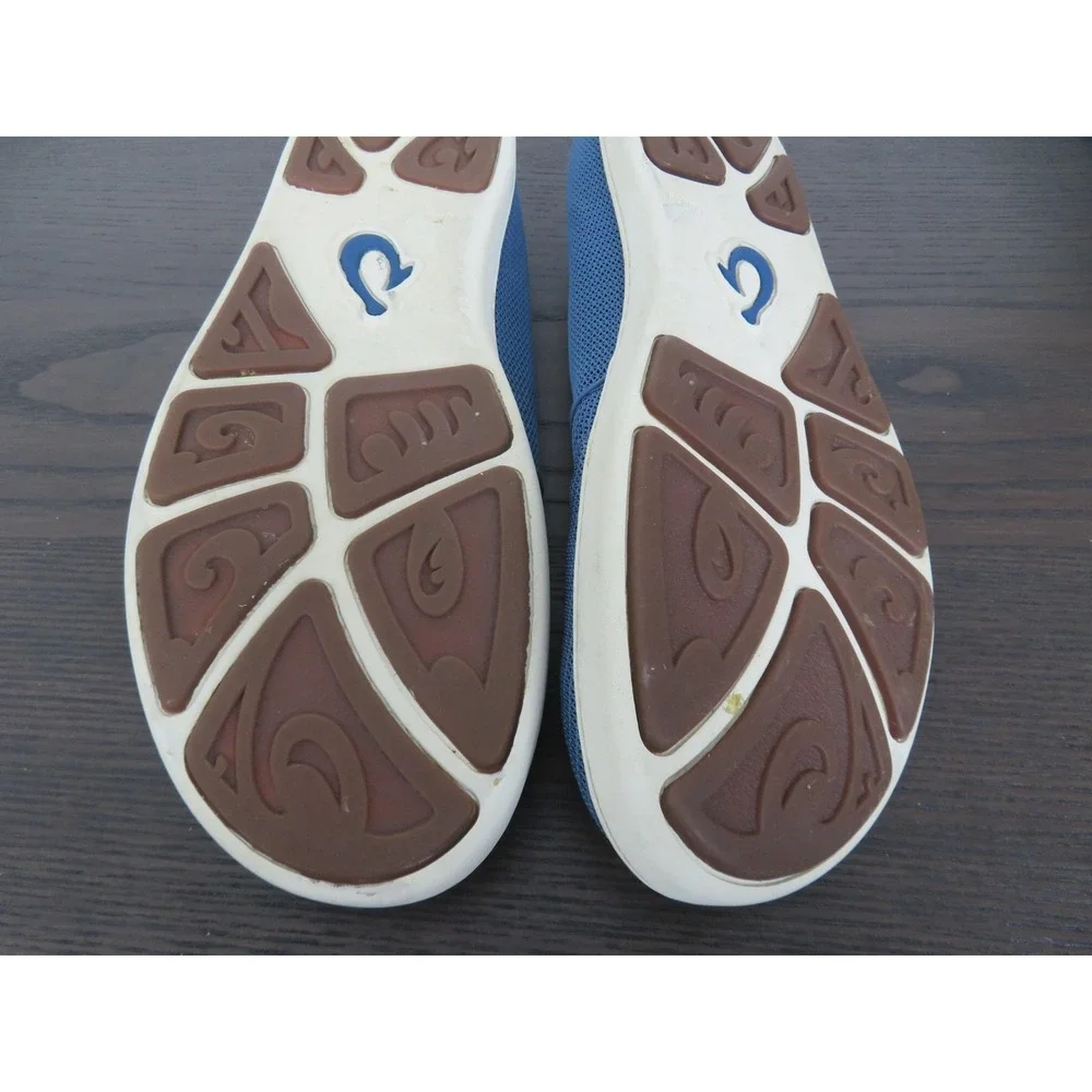 OluKai Nohea Mesh Shoes Mens Size 11 Blue Slip On Loafer Comfort Casual
